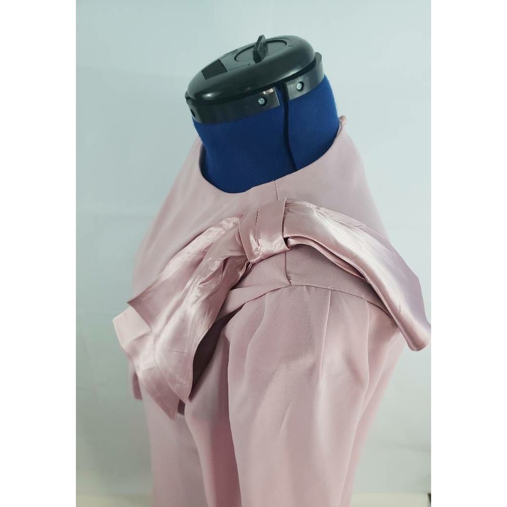 Mister Jay Womens Chiffon Maxi Shift Dress Scoop Button Layered Vtg size 14 U15 - Picture 9 of 12